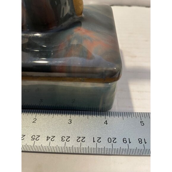 Vintage Blue Mountain Pottery Bunny Treasure Box Figurine 7” Canada - Picture 11 of 11